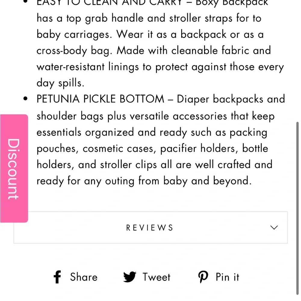 Petunia Pickle Bottom Black Quilted Baby Bag Moonless Rose